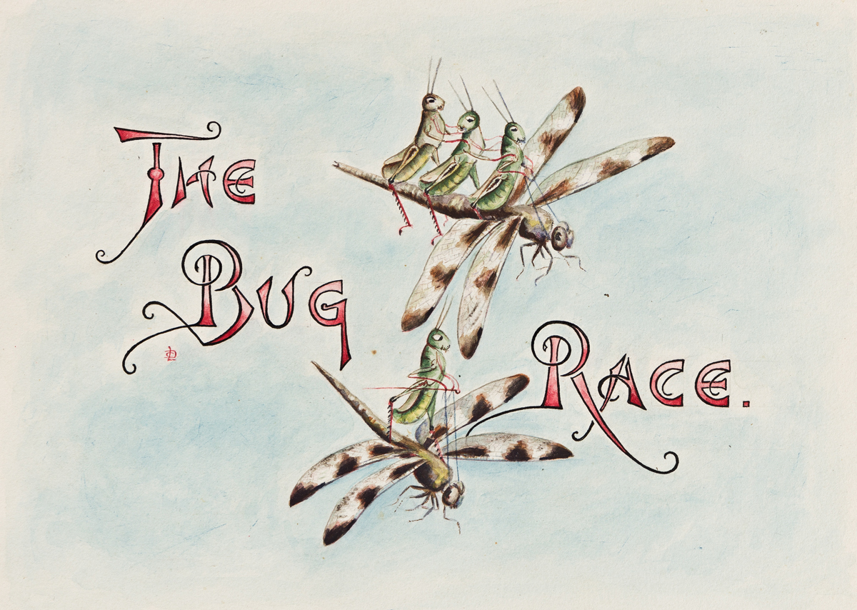 LILLIAN C. DAVIDS (active circa late 19th-early 20th centuries) Doings of the Grasshoppers. The Bug Race. [CHILDRENS / INSECTS]